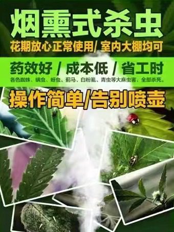 大麻烟燻式杀虫剂·大棚·屋仔适用灭蜘蛛白粉病